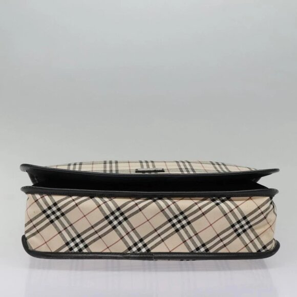 BURBERRY Nova Check Shoulder Bag Canvas Leather Beige Black Auth hk1703 - Picture 9 of 15